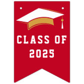 Afstuderen 2025 Gefeliciteerd Afstudeerder Rood Wi Vlaggetjes (Eerste vlag)