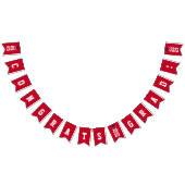 Afstuderen 2025 Gefeliciteerd Afstudeerder Rood Wi Vlaggetjes (Alle)