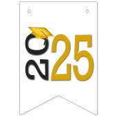 Afstuderen 2025 Goud en Zwart Vlaggetjes (Tweede vlag)