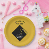 Afstuderen 2025 Goud Papieren Bordje (Feest)