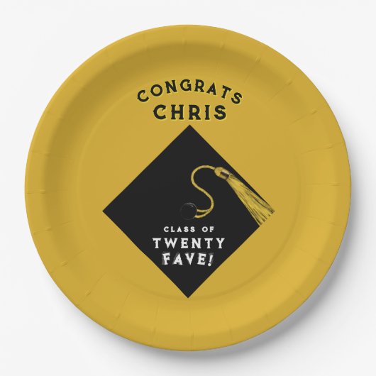Afstuderen 2025 Goud Papieren Bordje (Voorkant)