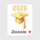 Afstuderen 2025 Goud pet Sticker (Vel)