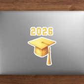 Afstuderen 2025 Goud pet Sticker