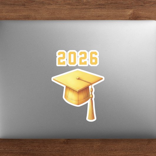 Afstuderen 2025 Goud pet Sticker