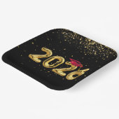 Afstuderen 2025 gouden ballonnen en rood Pet Papieren Bordje (Gebogen)