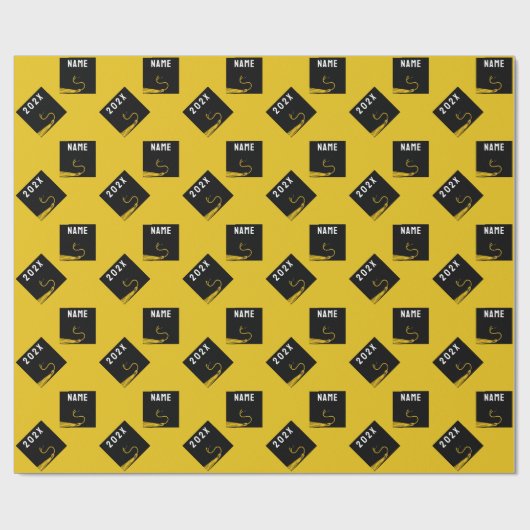 Afstuderen 2025 Gouden Cadeau Cadeaupapier (Vlak)