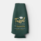 Afstuderen 2025 Green Gag Afstudeerder Party Flesjeskoeler (Voorkant)