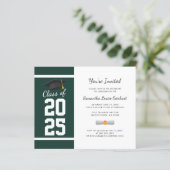 Afstuderen 2025 Groen Afstudeerder Uitnodiging (Staand voorkant)