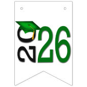 Afstuderen 2025 Groen en Zwart Vlaggetjes (Derde vlag)