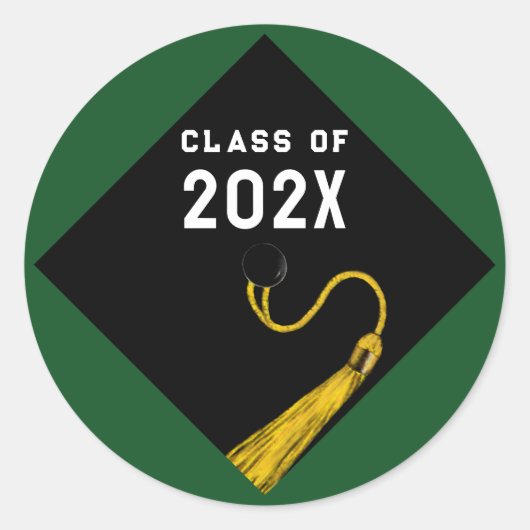 Afstuderen 2025 Groen Ronde Sticker (Voorkant)