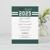 Afstuderen 2025 Groen Wit Afstudeerder Partij Kaart (Staand voorkant)