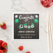 Afstuderen 2025 Groen & Wit Vervaagde tekst Servet (Insitu)