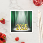 Afstuderen 2025 Groene en Gouden School Kleuren Servet (Insitu)