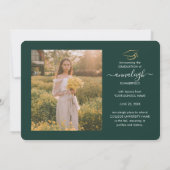 Afstuderen 2025 Groene Foto Collage Script Afstude Aankondiging (Achterkant)