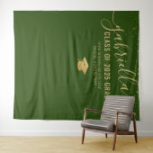 Afstuderen 2025 Groene Fotocabine Selfie Achtergro Wandkleed (In Situ (horizontaal))