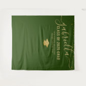 Afstuderen 2025 Groene Fotocabine Selfie Achtergro Wandkleed (Voorkant (horizontaal))