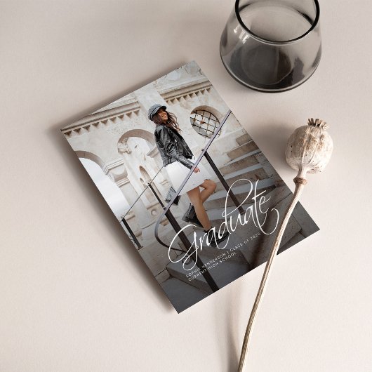 Afstuderen 2025 Handgeschreven Fotoaankondiging Notitiekaartje