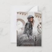Afstuderen 2025 Handgeschreven Fotoaankondiging Notitiekaartje (Voorkant)