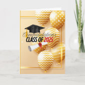 Afstuderen 2025 (Johannes 15:16) Wit/Zwart/Goud Kaart (Voorkant)