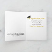 Afstuderen 2025 (Johannes 15:16) Wit/Zwart/Goud Kaart (Binnen)