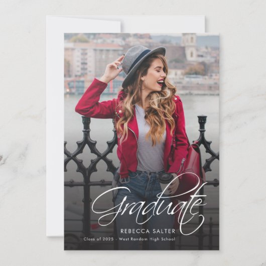 Afstuderen 2025 Kalligrafie Afstudeerder Foto Aankondiging (Voorkant)