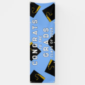 Afstuderen 2025 lichtblauw spandoek (Verticaal)