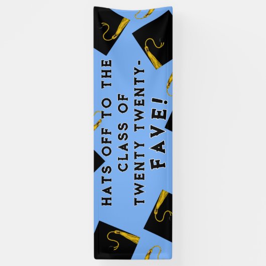 Afstuderen 2025 lichtblauw spandoek (Verticaal)