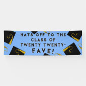 Afstuderen 2025 lichtblauw spandoek (Horizontaal)