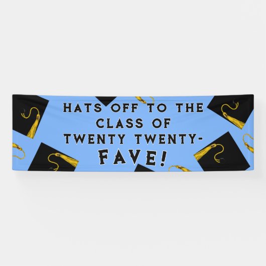 Afstuderen 2025 lichtblauw spandoek (Horizontaal)