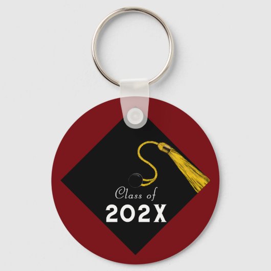 Afstuderen 2025 Maroon Keepsake Sleutelhanger (Voorkant)