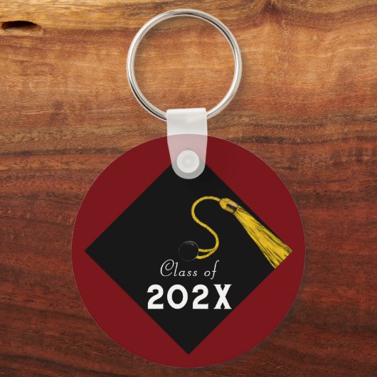 Afstuderen 2025 Maroon Keepsake Sleutelhanger (Voorkant)