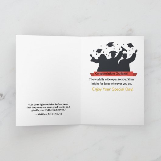 Afstuderen 2025 (Mattheüs 5:16) Kaart (Binnen)