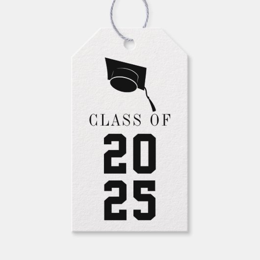 Afstuderen 2025 Minimalistisch Afstudeerder Cadeaulabel (Voorkant)
