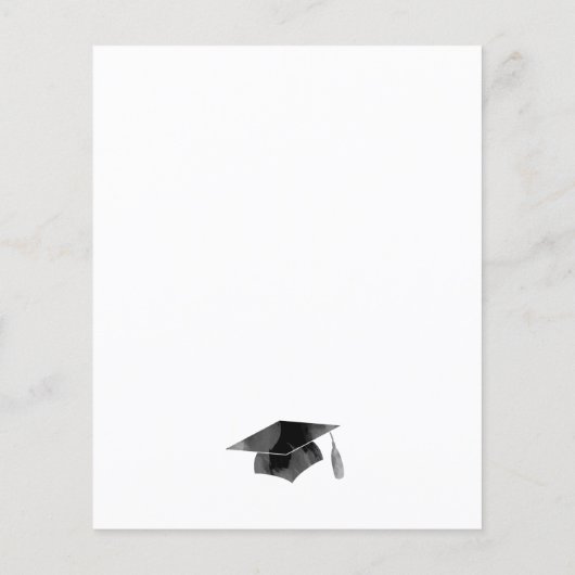 Afstuderen 2025 Minimalistisch Afstudeerder Uitnod (Achterkant)