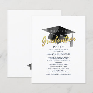 Afstuderen 2025 Minimalistisch Afstudeerder Uitnod