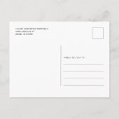 Afstuderen 2025 Minimalistische Eenvoudige Afstude Uitnodiging Briefkaart (Achterkant)