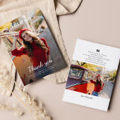 Afstuderen 2025 Modern Afstudeerder Foto Bedankkaart