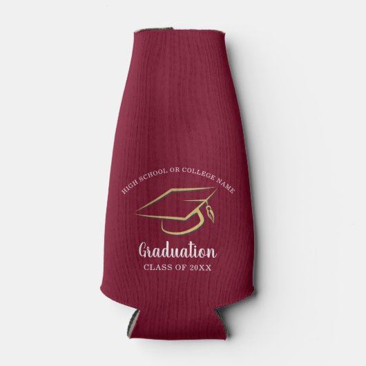 Afstuderen 2025 Modern Afstudeerder Party Custom Flesjeskoeler (Voorkant)