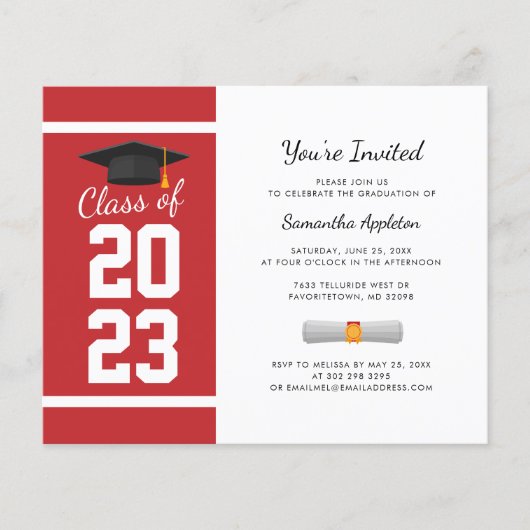 Afstuderen 2025 Modern Afstudeerder Uitnodiging (Voorkant)