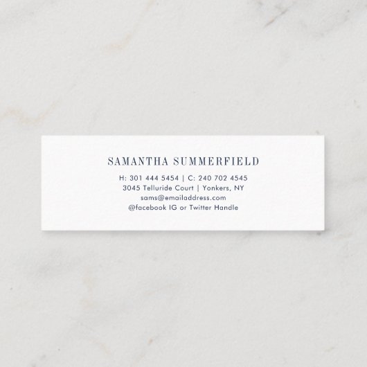 Afstuderen 2025 Modern College Script Contact Contactkaartje (Achterkant)