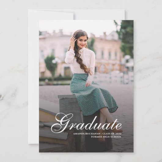 Afstuderen 2025 Modern Photo Afstudeerder aangekon Aankondiging (Voorkant)