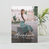 Afstuderen 2025 Modern Photo Afstudeerder aangekon Aankondiging (Staand voorkant)