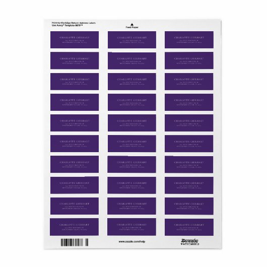 Afstuderen 2025 Modern Retouradres Etiket (Full Sheet)