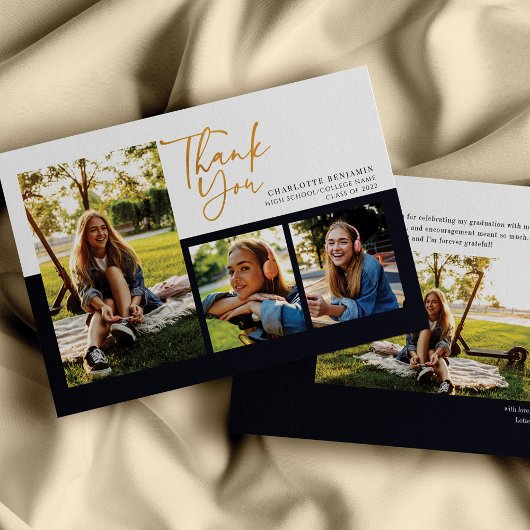 Afstuderen 2025 Modern Script Afstuderen Bedankkaart