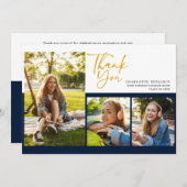 Afstuderen 2025 Modern Script Afstuderen Bedankt Aankondiging (Voorkant / Achterkant)