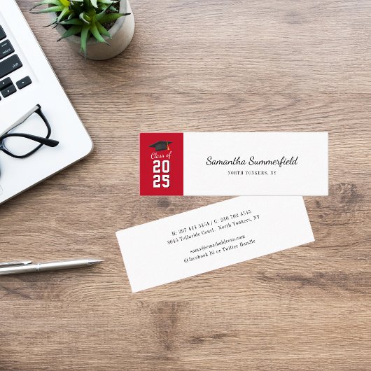 Afstuderen 2025 Modern Script Calling Mini Visitekaartje