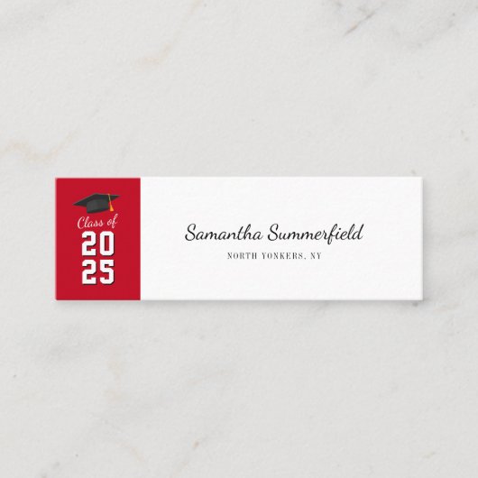 Afstuderen 2025 Modern Script Calling Mini Visitekaartje (Voorkant)