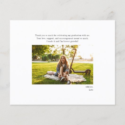 Afstuderen 2025 Modern Script - Dankjewel Kaart (Achterkant)