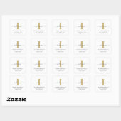 Afstuderen 2025 Monogram Script-Afstudeerder Vierkante Sticker (Vel)