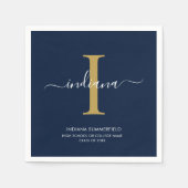 Afstuderen 2025 Monogram Script Naam Afstudeerder  Servet (Voorkant)